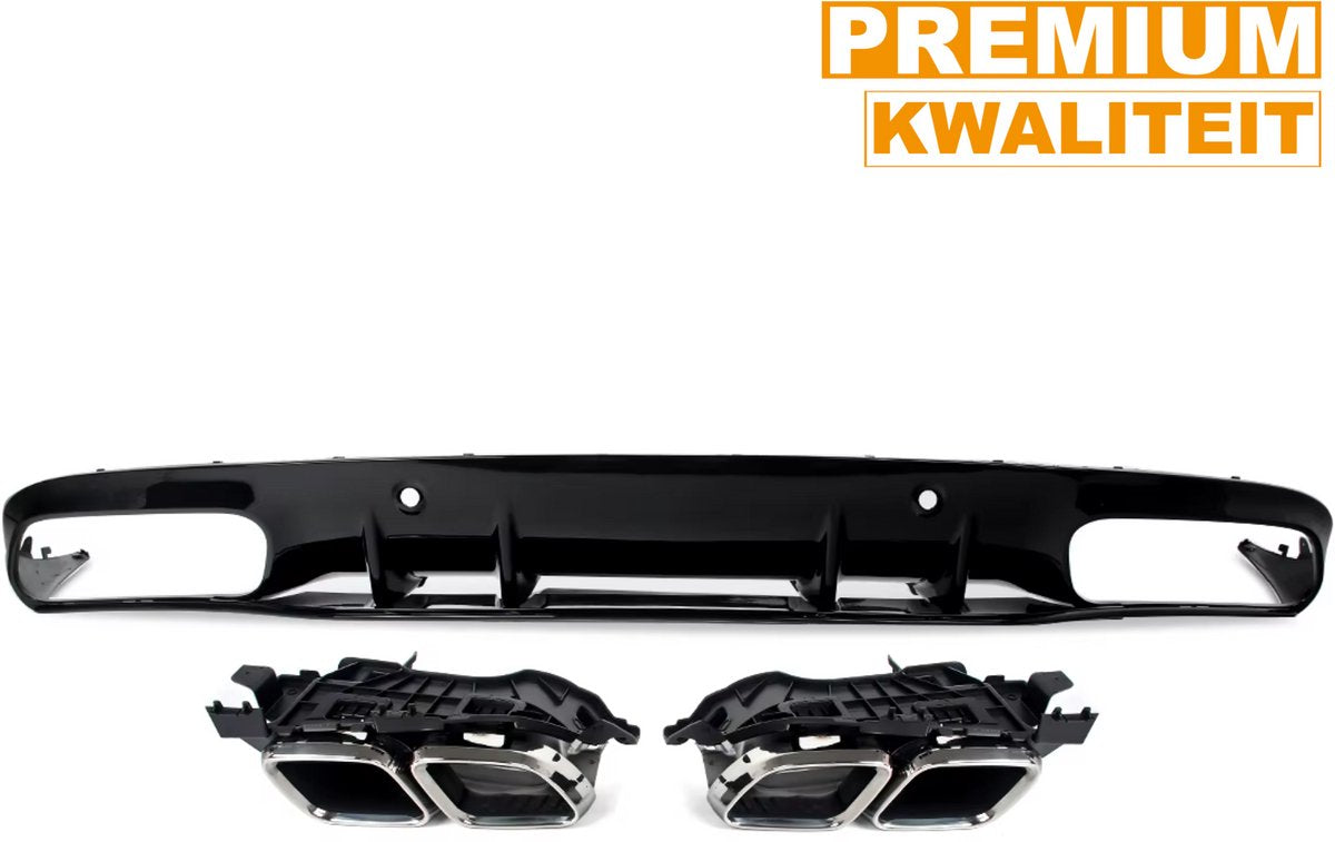 Achterbumper - Voor Mercedes C-Klasse C205/A205 Coupe/Convertible 2015-2018 - Auto accessoires - Splitter lip - C63 stijl
