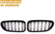 Front Nierengrille - Dual Line M Look - Zwart - Voor BMW 6 Serie F12/F13/F06 M6 (2012-2018)