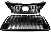 Voorbumper Grille - Voor Lexus CT200H (2014-2017) - Bovenste + Onderste Grillmontage - Glanzend Zwart