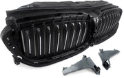 Voorbumper Grille Deluxe - Voor BMW 5 Serie G30/G31 (2017-2020) - Actieve Luchtluik - BLK + Chroom - Auto accessoires