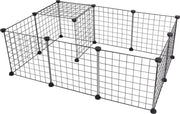 Bolt Edge Dierenren - Zwart - Verstelbaar - Voor konijnen, katten of puppy's - 145x75x35cm
