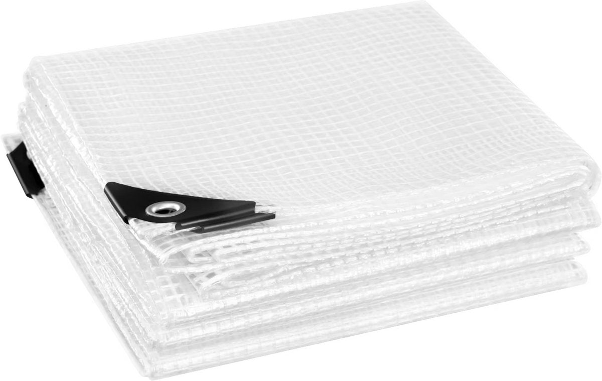 Waterdicht Zeildoek - Transparant - Voor Tuinmeubilair, Trampolines & Brandhout - Scheurbestendig & UV-bestendig - Color: Clear-2x3m