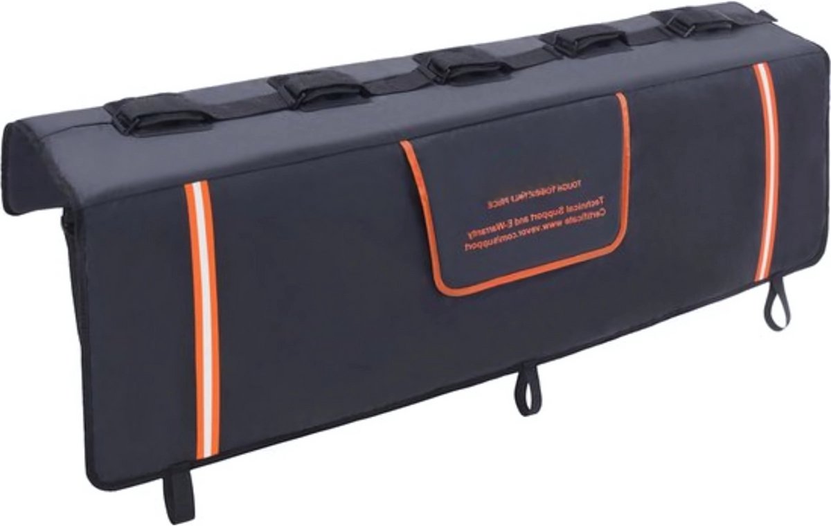 Achterklepkussen 157cm - Pick-Up Kussen - Voor 6 Fietsen - Met Reflectie Strips