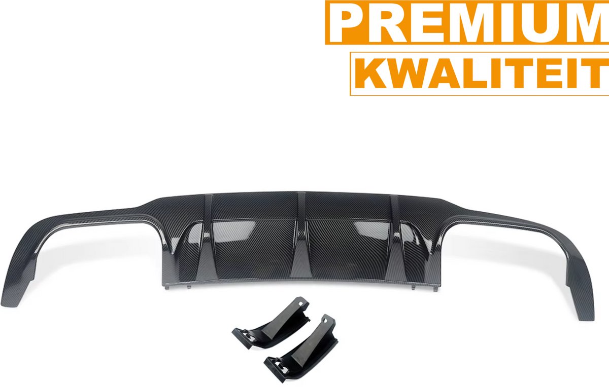 Achterbumper Diffuser Lip - Voor Mercedes C-Klasse W204/C204 - Carbon Look - C63 Coupe Stijl - Auto Accessoires