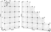 Witte Schoenenkast - Voor Woonkamer, Slaapkamer en Hal - DIY Plank, Schoenenrek en Opbergorganisator - Scheidingswand met 15 Kubussen