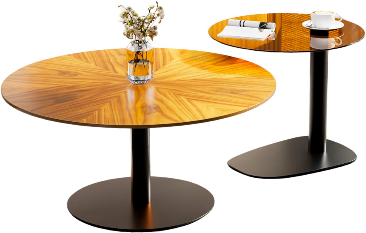 Marina Salontafel - Set van 2 - Beukenhout top
