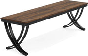 Dubbel computerbureau - Bruin - 200cm bureau - X-poot - Voor 6 personen - Voor volwassenen