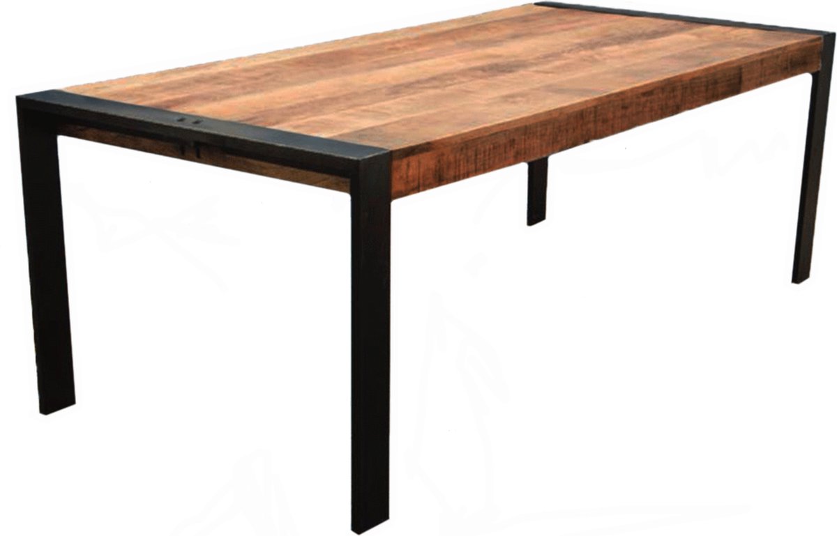 Luxe Eetkamertafel - Rechthoek - 6 tot 8 personen - Massief mangohout - 220x100x79cm - Eettafel