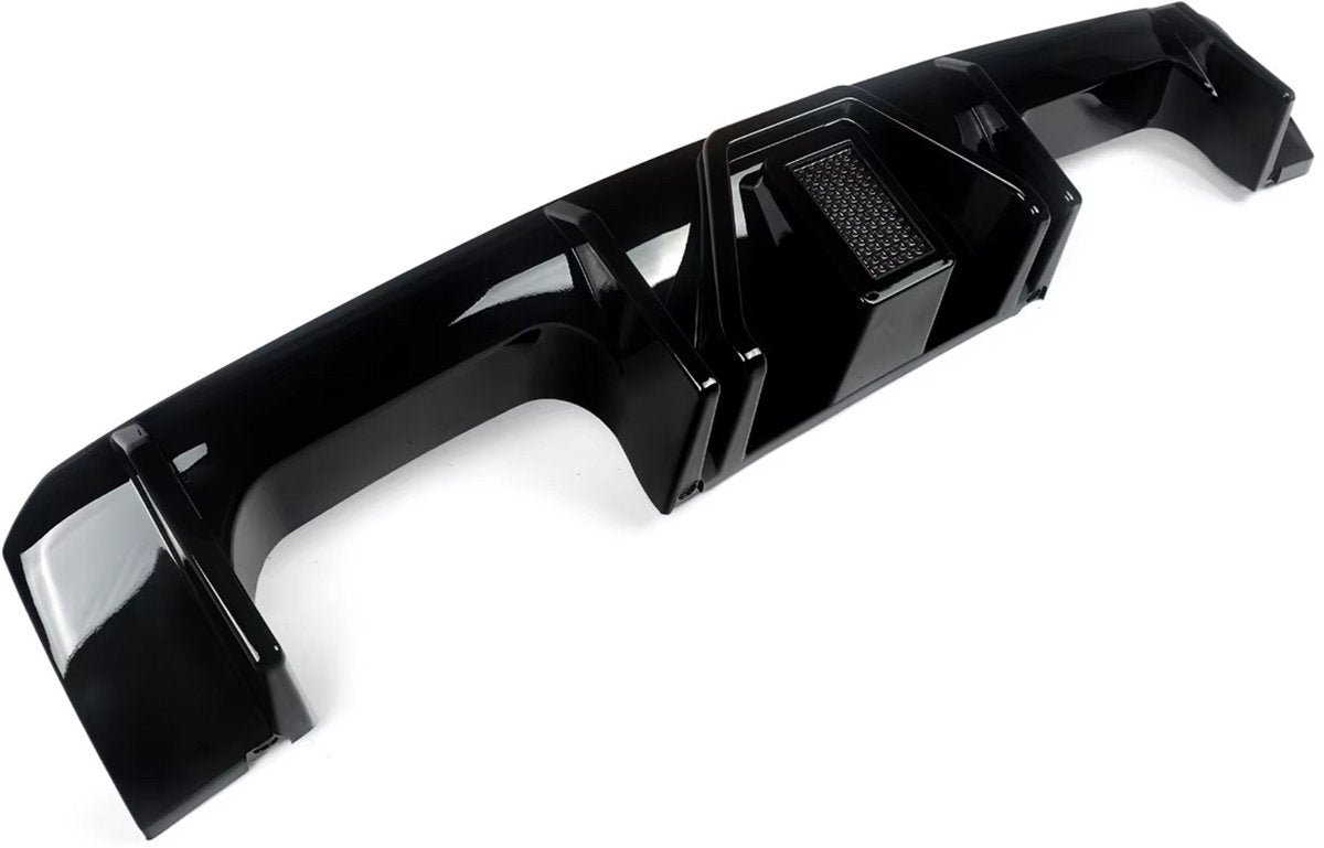 Achterbumper Diffuser - Voor BMW G80 M3/G82 G83 M4 (2021-2023) - Gloss Zwart met LED Licht - Auto accessoires