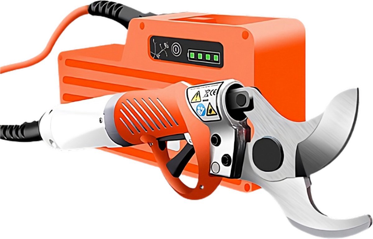 Happyment Elektrische snoeischaar PRO - Accu Snoeischaar - Accu Takkenschaar - 45 mm - Rugzak Ontwerp - Oranje
