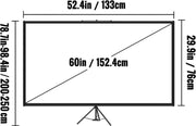 4K HD Projector Screen, Projectorscherm, Beamer Scherm, Beamer Doek - 60Inch