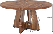 Ronde Eettafel Paris - Voor 4 personen - 120cm - Voor Keuken of eetkamer - Bruin