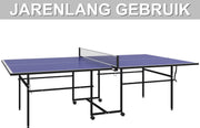 Opvouwbare Tafeltennistafel - Pingpongtafel - Voor Binnen & Buiten - Inclusief 2 Rackets & 3 Ballen - Blauw