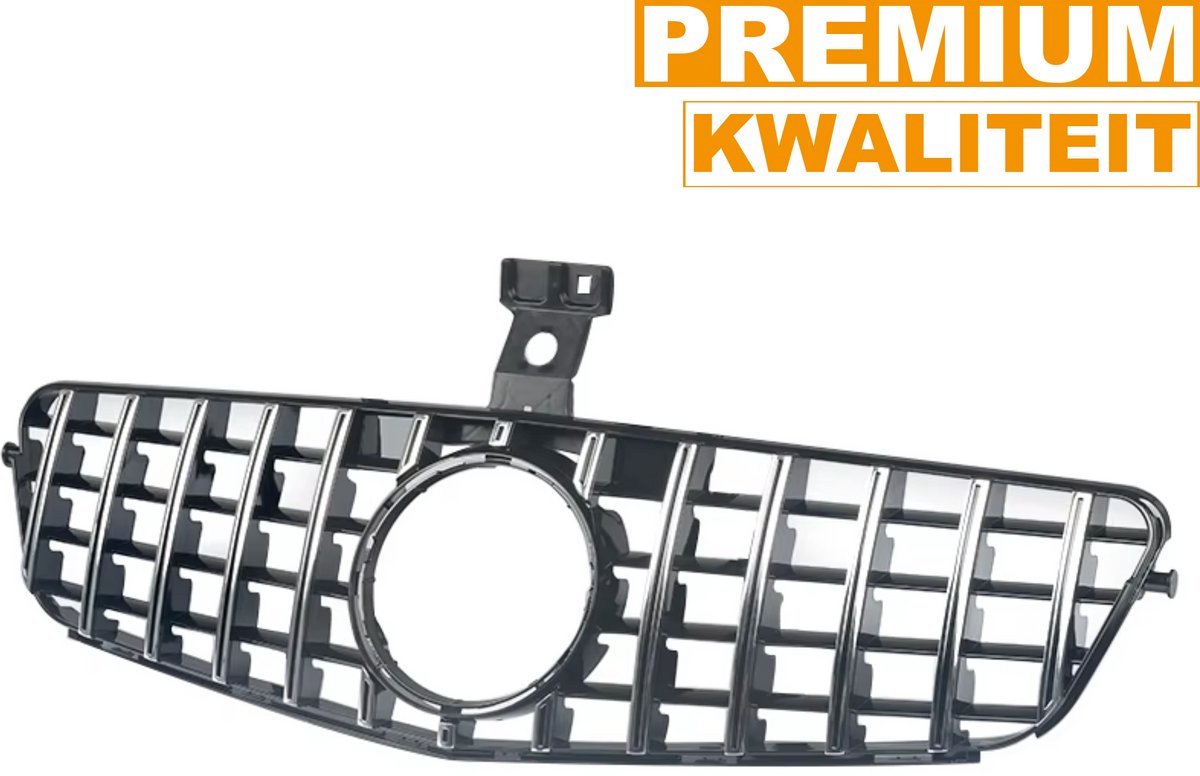 Grille Minor Tavien - Voorbumper grille Minor - GTR Stijl - Chroom + Zwart - Auto Accessoires - Voor Mercedes W204 C250/C300/C350