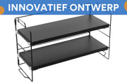 Bureau organizer- Bureau accesoires - Keuken organizer - Aanrecht organiser - Kantoor en Thuiswerkplek - 2-Lagen - Zwart