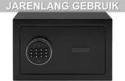 Kluis - Voor contant geld en waardevolle spullen - Beveiligd met digitaal toetsenbord - Zwart