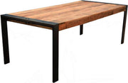 Happyment Eetkamertafel Bolino -Rechthoek - 6 tot 8 personen - Massief mangohout - 200x100x79cm - Eettafel