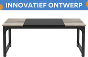 Bureau - Computerbureau - Lange bureau - Vergadertafel - Voor thuis of kantoor - Grijs