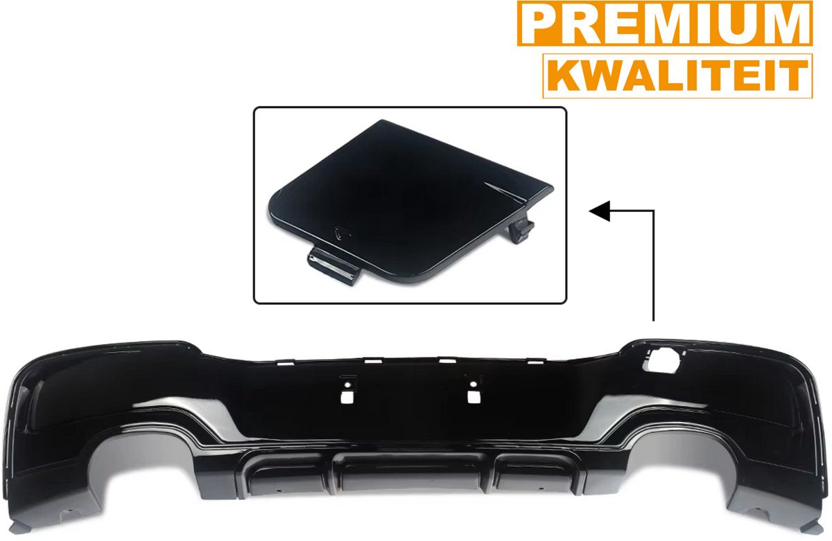Voorbumper Splitter - C43 Look - Gloss Zwart - Voor Mercedes C-Klasse W206/S206 AMG (2022-2024) - Auto Accessoires
