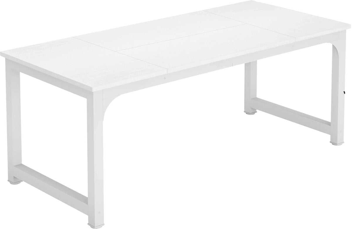 Bureau - Computerbureau - Lange bureau - Vergadertafel - Voor thuis of kantoor - Wit