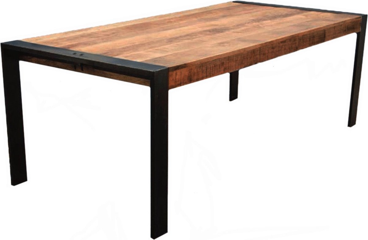 Luxe Eetkamertafel - Rechthoekig - Massief Mangohout - 220x100x79cm - Geschikt voor 6-8 Personen