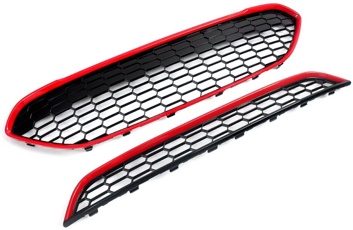 Voorbumper - Voor Ford Fiesta MK7 Facelift 2013-2017 - Auto accessoires - Boven- en ondergrille - Rooster set