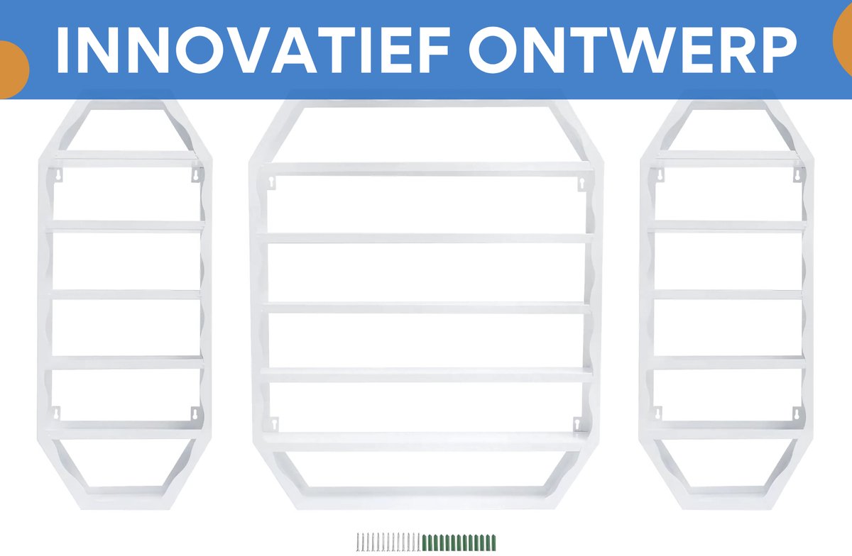 Nagellak rek - Nagellak organizer - Wandrek - Wit