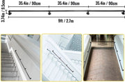 Luxe Trapleuning - Balustrade - Binnen en buiten - Houders - Leuningen voor Trappen - Staal - Met trapleuninghouders - 270cm
