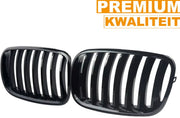 Grille Iron Zyrell - Voorbumper grille Iron - Voor BMW X5/X6 E70/E71 (2007-2013) - Glanzend Zwart - Auto accessoires