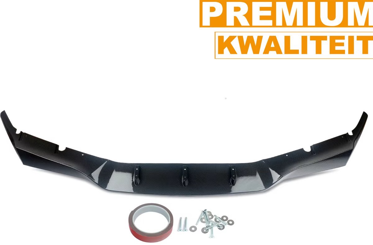 Kin Splitter GT - Voorbumper Kin Lip Splitter - Voor BMW 5 Serie F90 M5 (2018-2022) - Carbon Fiber Look - Auto accessoires