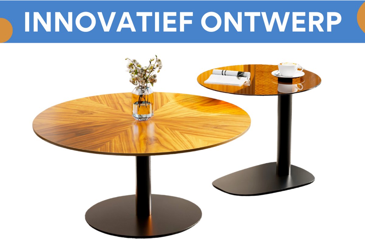 Marina Salontafel - Set van 2 - Beukenhout top