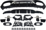 Achterdiffuser en Uitlaatpijp - Voor Mercedes A-Klasse W177 AMG A35 Look (2018+) - Zwart - Auto Accessoires