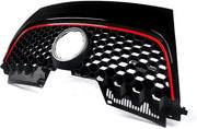 Voorbumper - Voor VW Golf MK5 Jetta/GLI/GTI 2006-2009 - Auto accessoires - Honingraat grille - Rode trim - Zwart