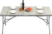 Happyment Camping klaptafel - 4 personen - Inklapbaar - Picknicktafel - Kinderen & volwassenen - Verstelbaar in hoogte