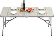 Camping Klaptafel - Verstelbaar - Voor 4 personen - Inklapbaar - Picknicktafel