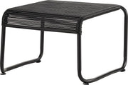 Tuinstoel met voetenbank - Loungestoel - Tuinmeubelen - Relax - Zwart