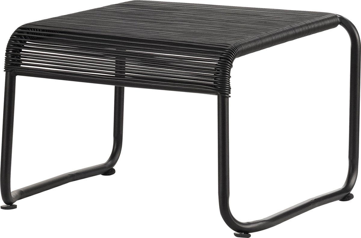 Tuinstoel met voetenbank - Loungestoel - Tuinmeubelen - Relax - Zwart