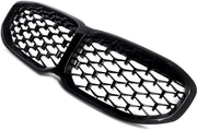 Voorbumper Grille Zorric - Hexa - Voor BMW 1 Serie F40 (2020+) - Diamant Stijl - Gloss Black - Auto accessoires