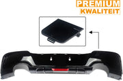 Achterdiffuser - Quad Uitlaat - Met Licht - Gloss Zwart - Voor BMW 1 Serie F20/F21 M Sport (2011-2015) - Auto Accessoires