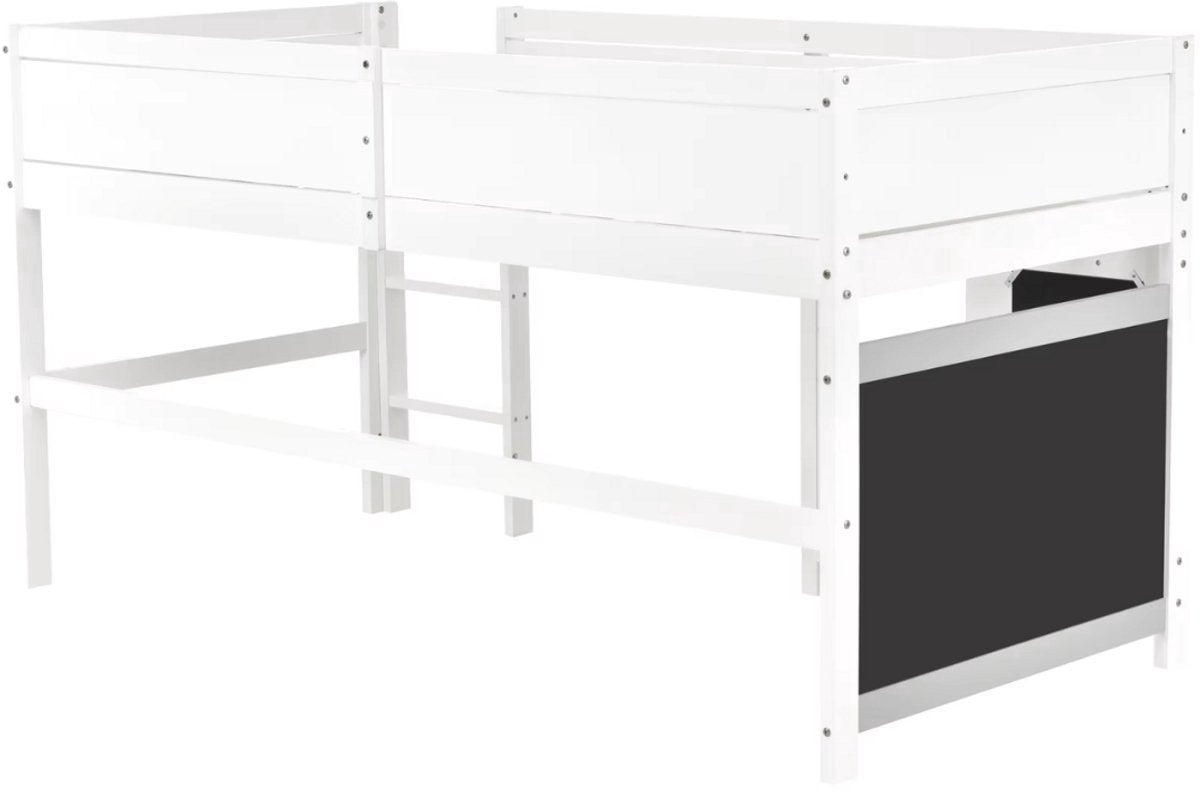 Kinderbed Tavien 90 x 200 cm - Voor Kinderen - Huisbed - Peuterbed - Met valbeveiliging - Met lattenbodem - Zonder matras