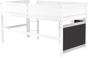Kinderbed 90 x 200 cm - Voor Kinderen - Huisbed - Peuterbed - Met valbeveiliging - Met lattenbodem - Zonder matras