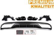 Achterbumper Diffuser met Uitlaat Tips - Voor Mercedes W205 C200/C300 Sedan (2015-2018)- Auto Accessoires