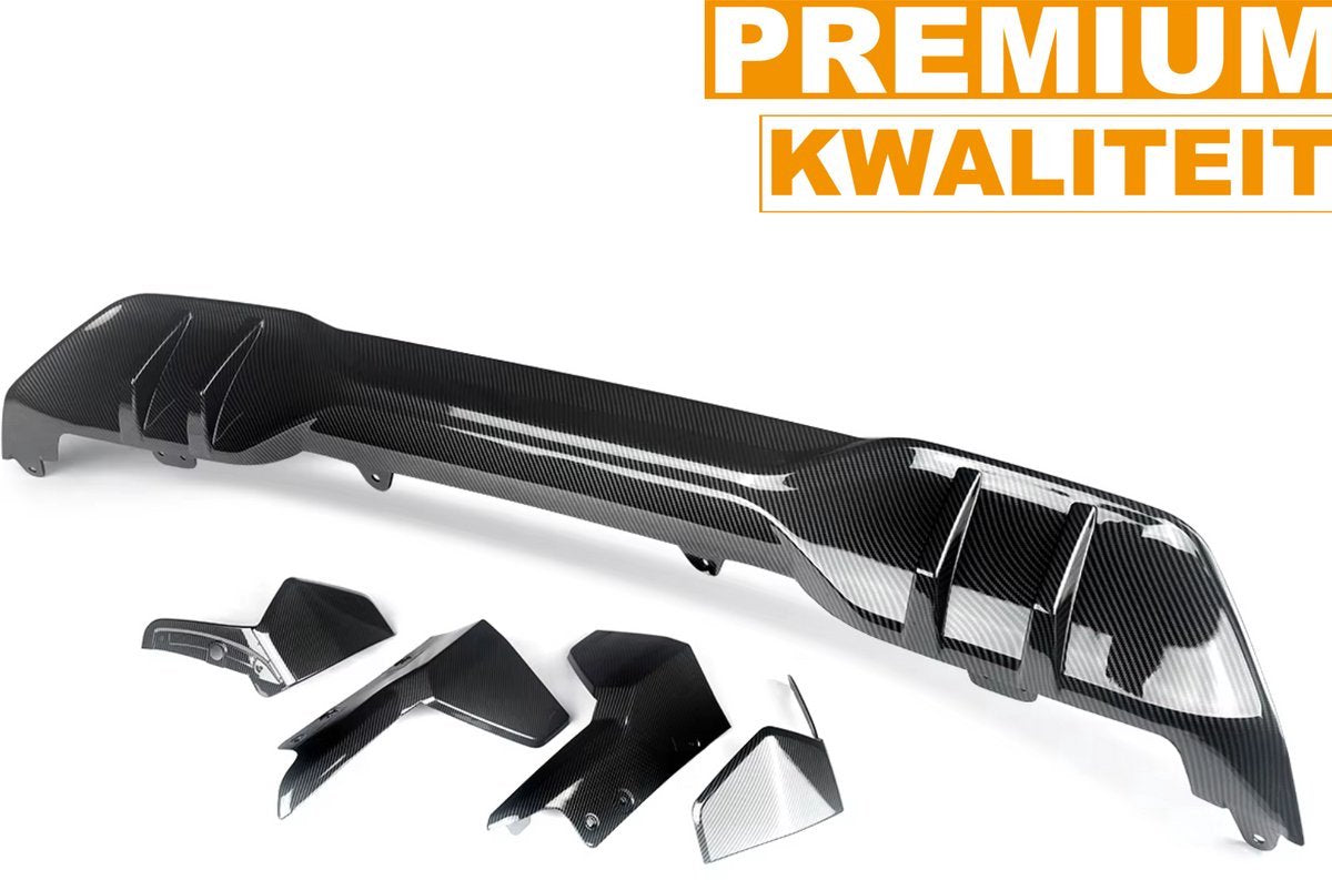 Lipdiffuser Aerojet - Voor- en Achterlipdiffuser - Voor BMW G05 X5 (2018-2022) - M Sport Bumper - Gloss Black Carbon Look - Auto accessoires