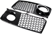 Voorbumper Mistlicht Grille Covers - Voor Audi TT MK2 8J (2010-2014) - Honingraat Mesh