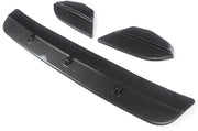 Voorbumper Lip Kinetron - Voorbumper Spoiler Lip - Voor BMW X3M F97/X4M F98 (2019-2022) - Gloss Zwart/Koolstofvezel Look - Auto accessoires