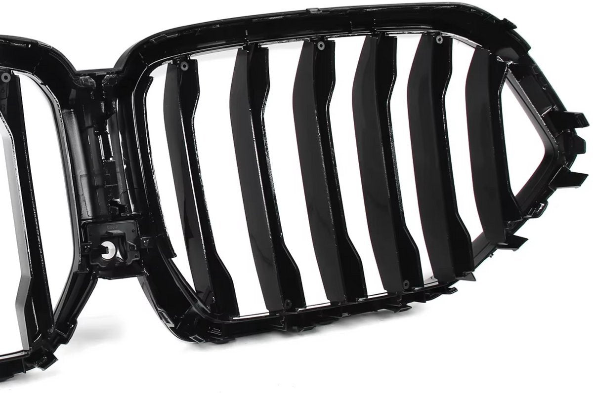 Radiator Grille Ignar - Auto Radiator Nier Kap Grille Enkel Lijn - Voor Bumper Grille Glanzend Zwart - Voor BMW X6 G06 M60i LCI 2024 - Auto Accessoires