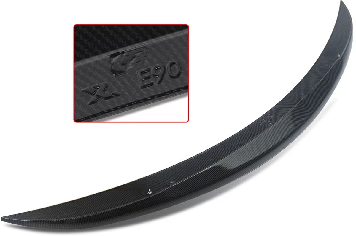 Bumper Lip Stronix - Achterkofferbak Bumper Lip Spoiler - Voor BMW 3 Serie E90 (2005-2011) - MP Stijl - Koolstofvezel Look - Auto accessoires