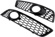Mistlamp Covers Straton - Honingraat Zwart - Voor Audi A3 8P (2009-2012) - Voorbumper Accessoire