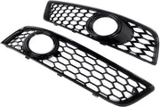 Mistlamp Grille Covers - Honingraat Zwart - Voor Audi A3 8P (2009-2012) - Voorbumper Accessoire