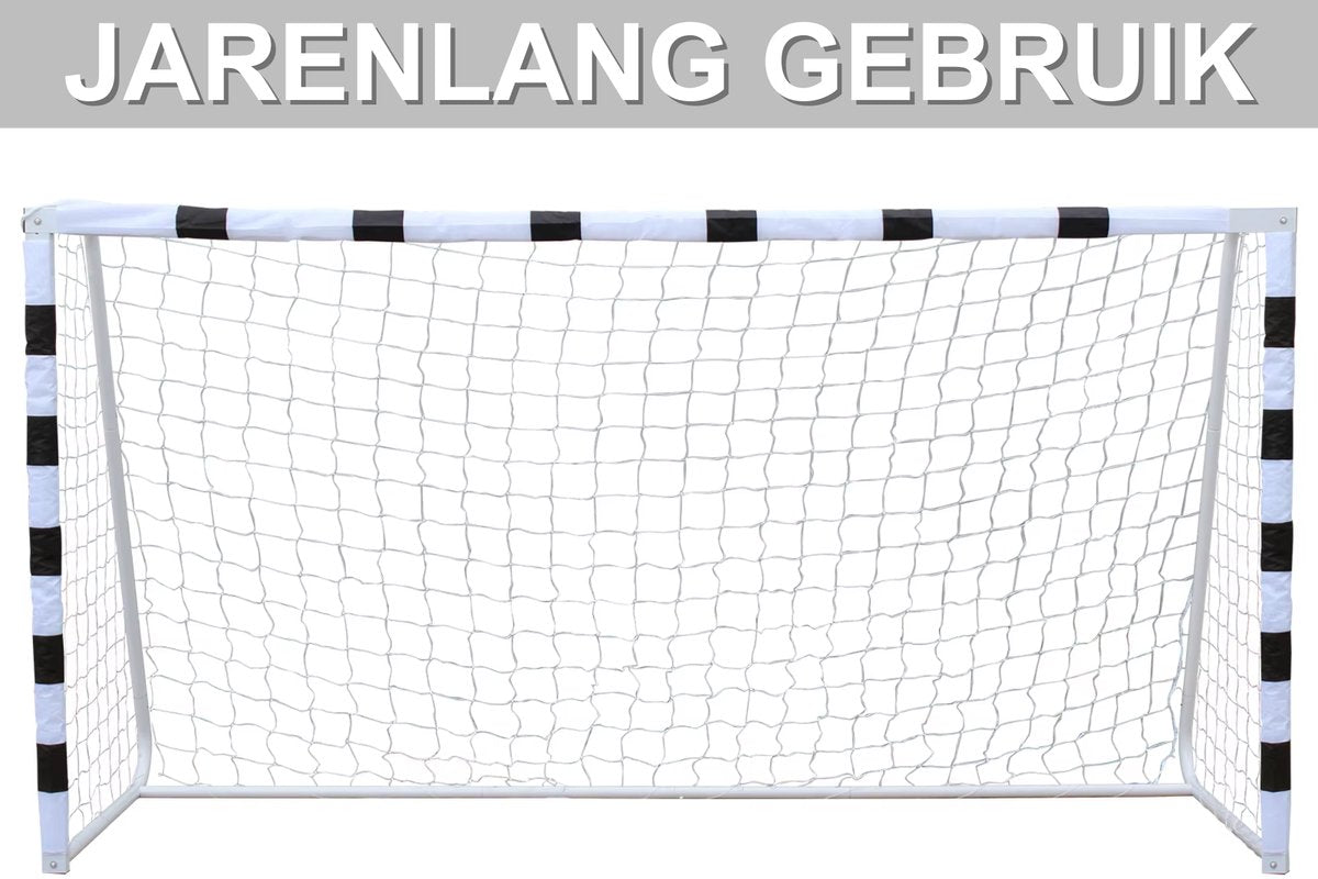 Opvouwbaar Voetbaldoel - Voetbalgoal - Voor Kinderen - Buitenspeelgoed - 305 X 201 cm - Zwart